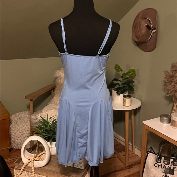 Light Blue Spaghetti Strap Dress - Picture 3 of 3